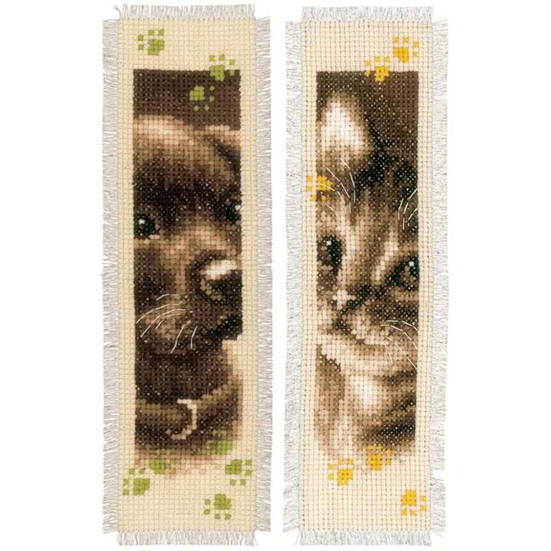 Vervaco CAT & DOG Bookmarks Counted Cross Stitch Kit PN-0155362