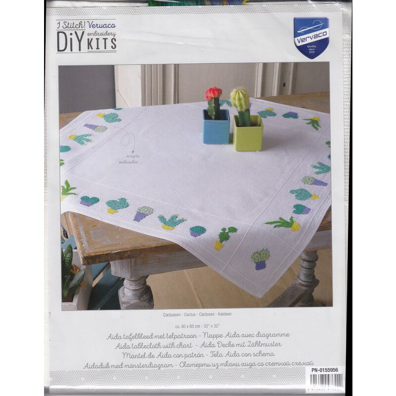 Vervaco CACTUS Table Runner Kit 40 x 100cm, PN-0155956