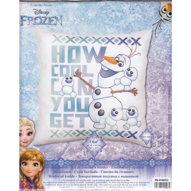 Vervaco DISNEY OLAF Cushion Cover Embroidery Kit PN-0166253
