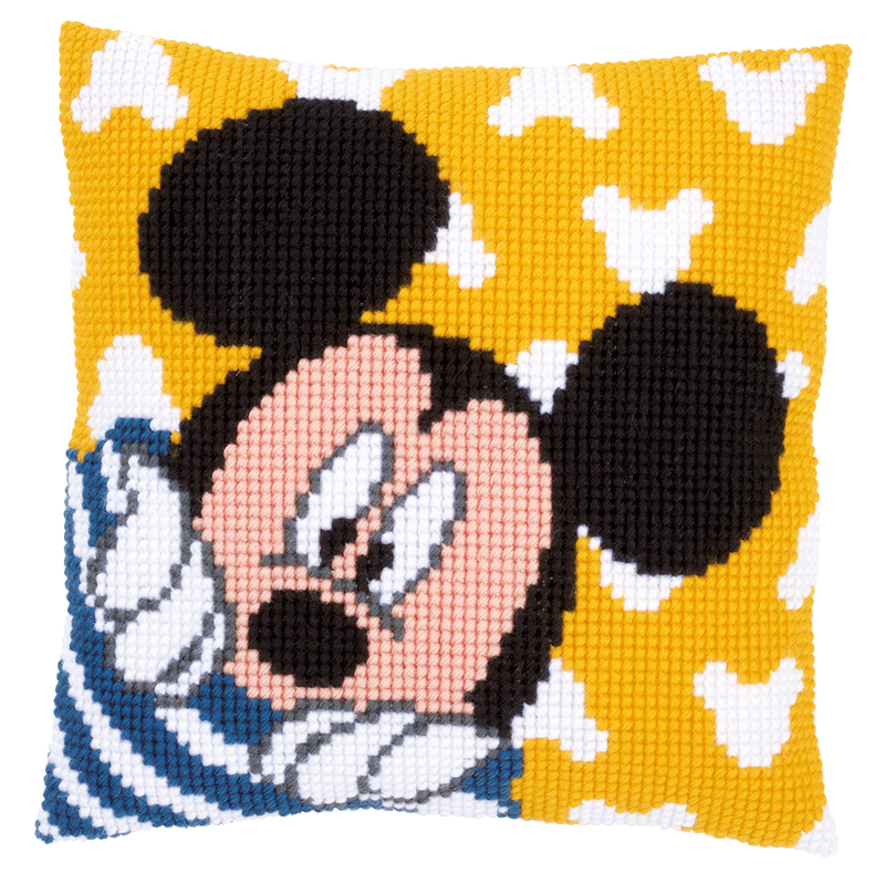 Vervaco Disney MICKEY PEEK-A-BOO Latch Hook Cushion Front Kit PN-0167235