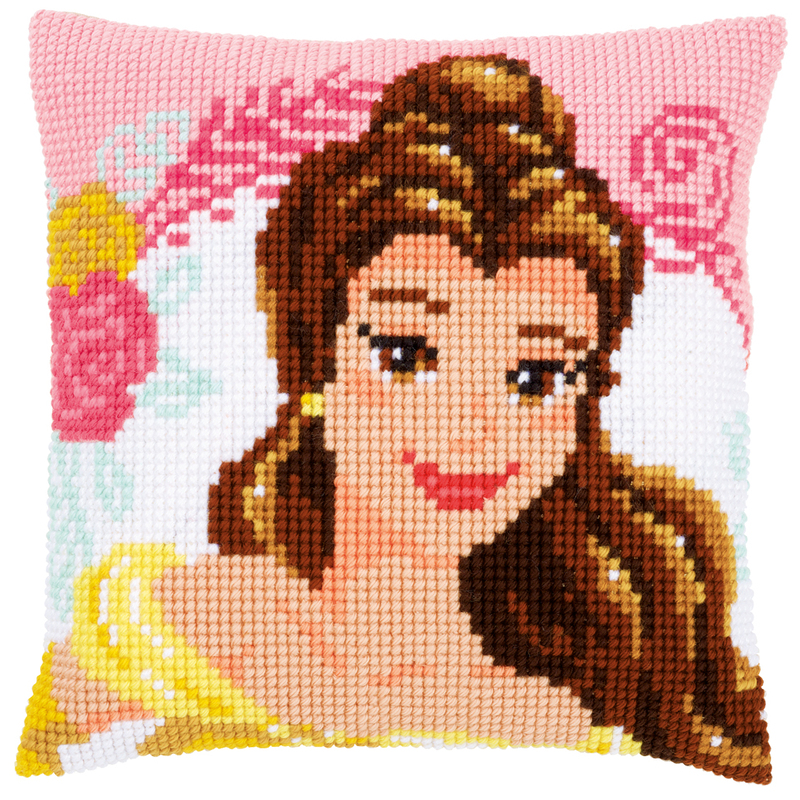 Vervaco Disney ENCHANTED BEAUTY Latch Hook Cushion Front Kit PN-0168010