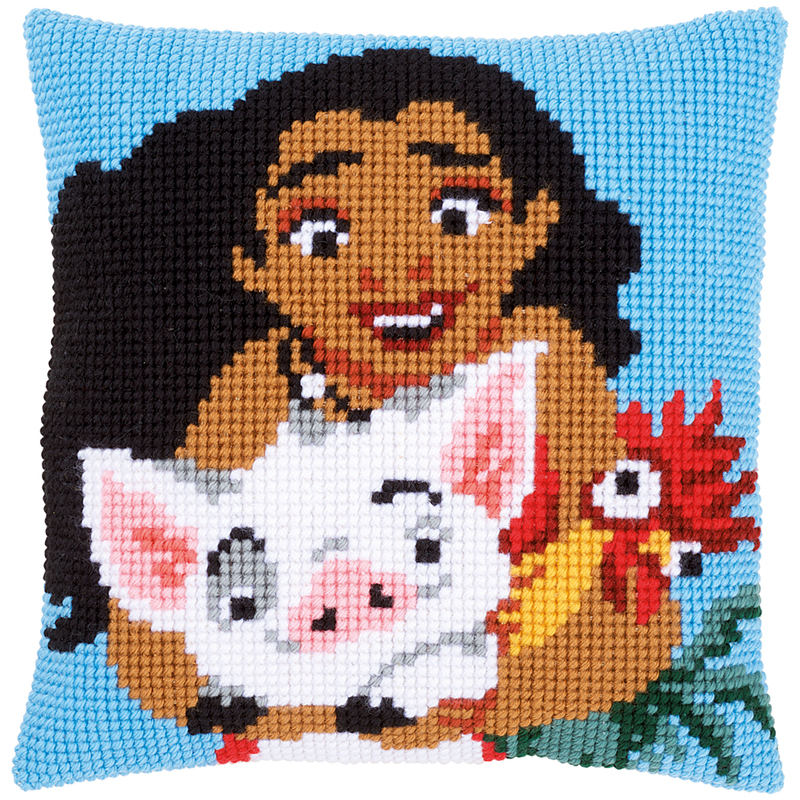 Vervaco Disney MOANA Latch Hook Cushion Front Kit PN-0168026