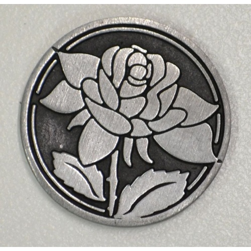 Love Is... Pocket Token With Message / Prayer 31mm Diameter Metal