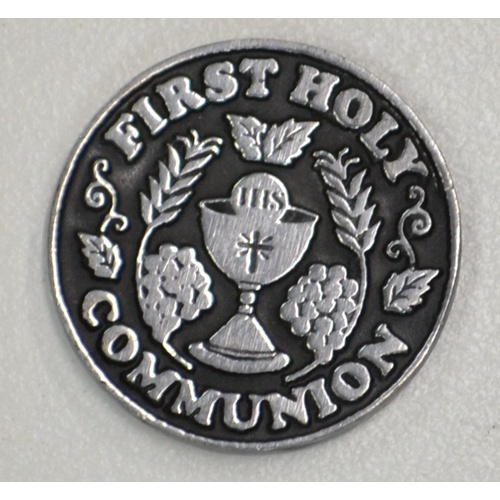 FIRST HOLY COMMUNION... Pocket Token With Message 31mm Diameter Metal