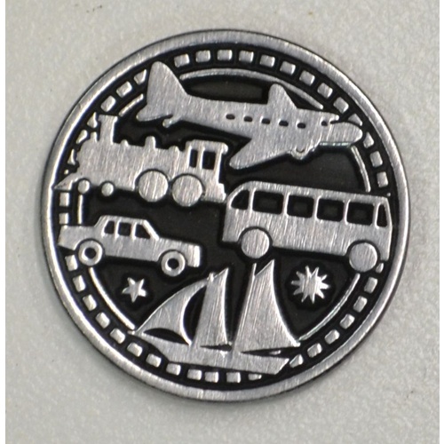 TRAVELLERS PRAY... Pocket Token With Message / Prayer 31mm Diameter Metal