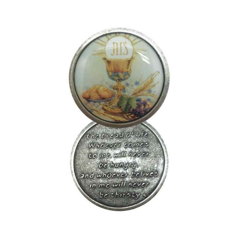 Communion Pocket Token, 28mm Diameter, Metal