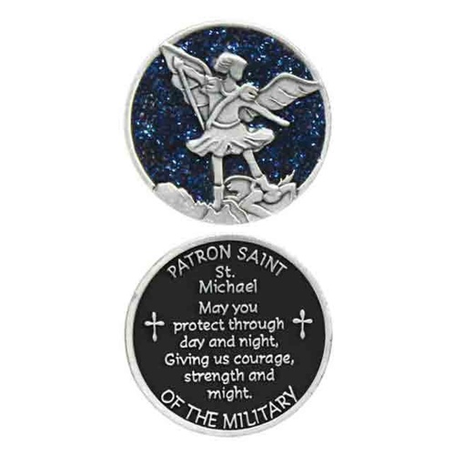 COMPANION COIN, ST MICHAEL, PATRON SAINT OF THE MILITARY, 34mm Diameter, Metal