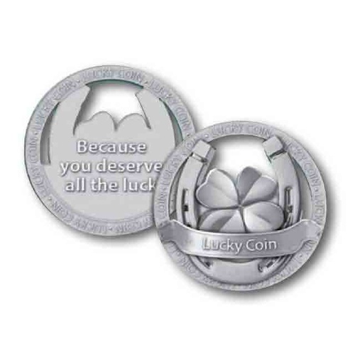 Open Lucky Coin, LUCKY COIN, 35mm Diameter, Zinc Alloy