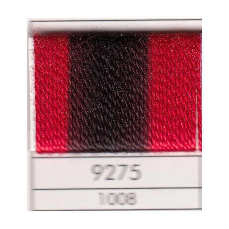 Presencia Finca Perle 5 Egyptian Cotton, 10 Gram, 9275 Shaded Red / Black