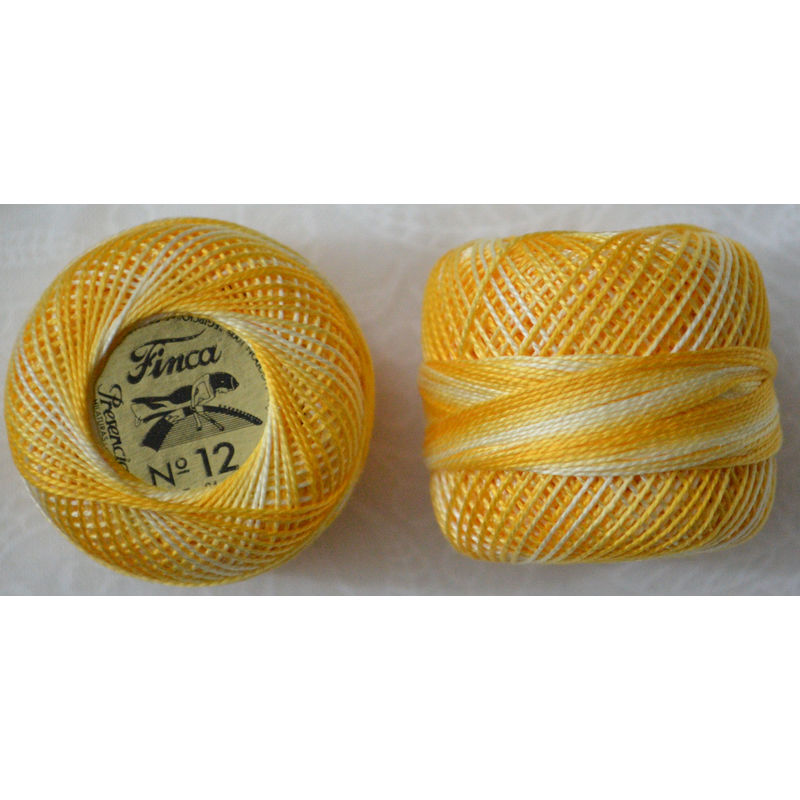 Presencia Finca Perle 12 Egyptian Cotton, 5 Gram, 9060 Shaded Medium Yellow
