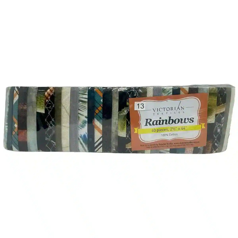 Rainbows 40 x 2 1/2" Strips 44" Long by Victorian Textiles (#13)