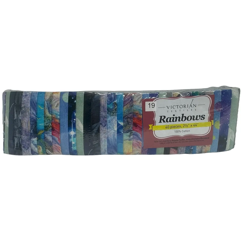 Rainbows 40 x 2 1/2" Strips 44" Long by Victorian Textiles (#19)