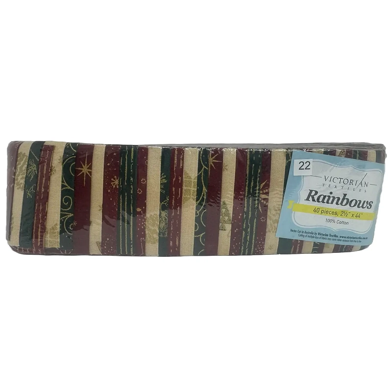 Rainbows 40 x 2 1/2" Strips 44" Long by Victorian Textiles (#22)