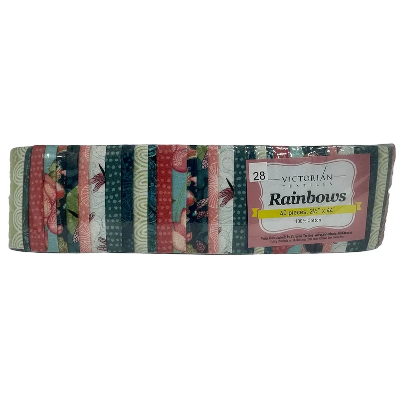 Rainbows 40 x 2 1/2" Strips 44" Long by Victorian Textiles (#28)