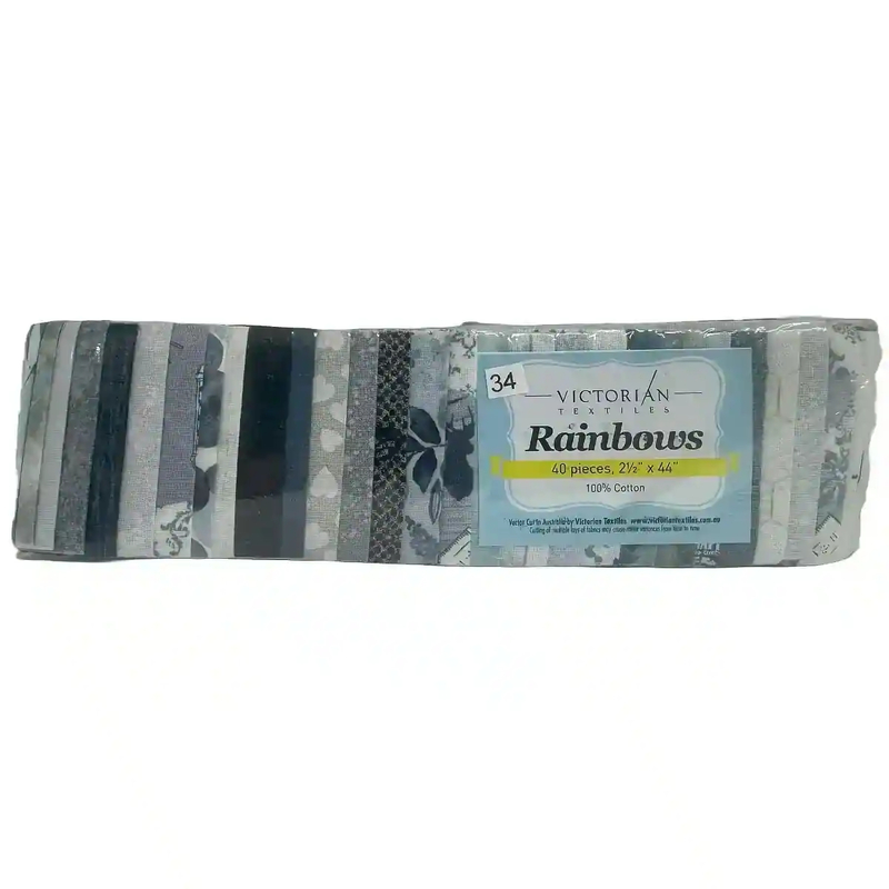 Rainbows 40 x 2 1/2" Strips 44" Long by Victorian Textiles (#34)