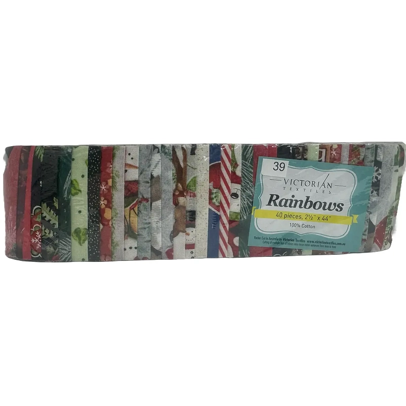 Rainbows 40 x 2 1/2" Strips 44" Long by Victorian Textiles (#39)