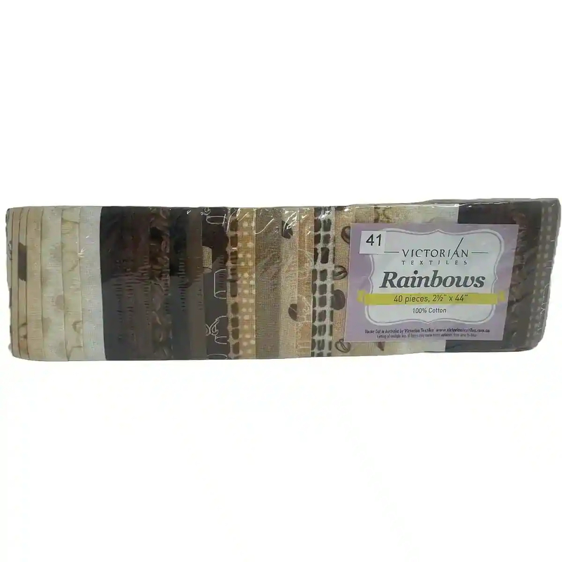 Rainbows 40 x 2 1/2" Strips 44" Long by Victorian Textiles (#41)