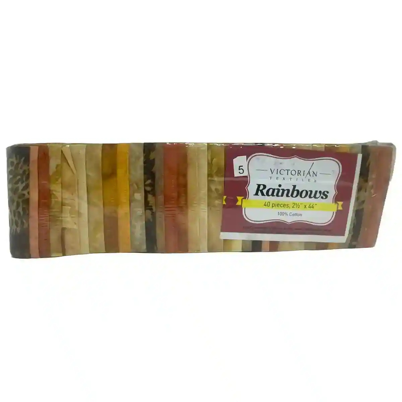 Rainbows 40 x 2 1/2" Strips 44" Long by Victorian Textiles (#5)