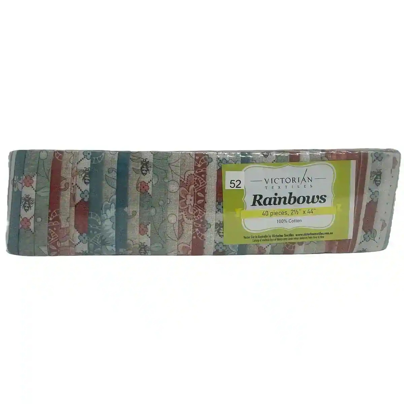 Rainbows 40 x 2 1/2" Strips 44" Long by Victorian Textiles (#52)