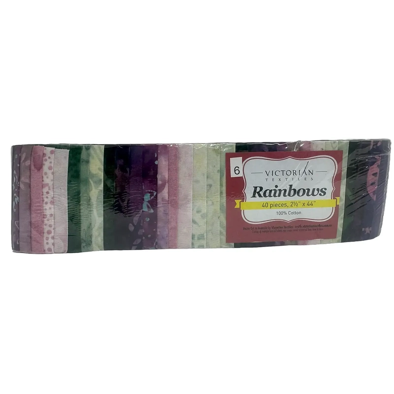Rainbows 40 x 2 1/2" Strips 44" Long by Victorian Textiles (#6)