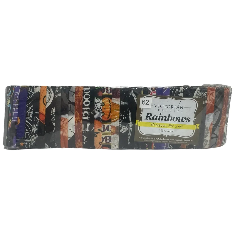 Rainbows 40 x 2 1/2" Strips 44" Long by Victorian Textiles (#62)