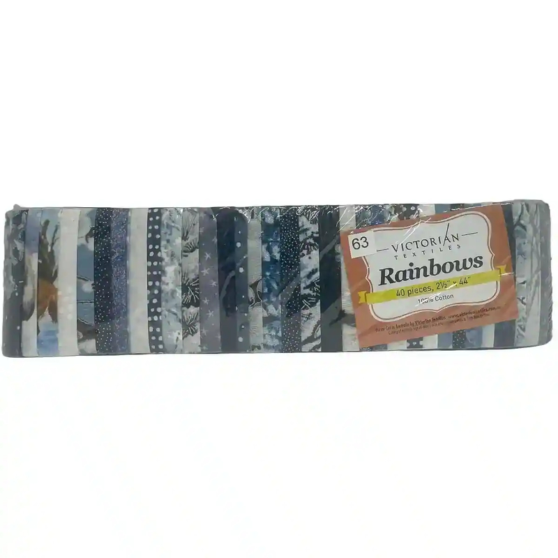 Rainbows 40 x 2 1/2" Strips 44" Long by Victorian Textiles (#63)