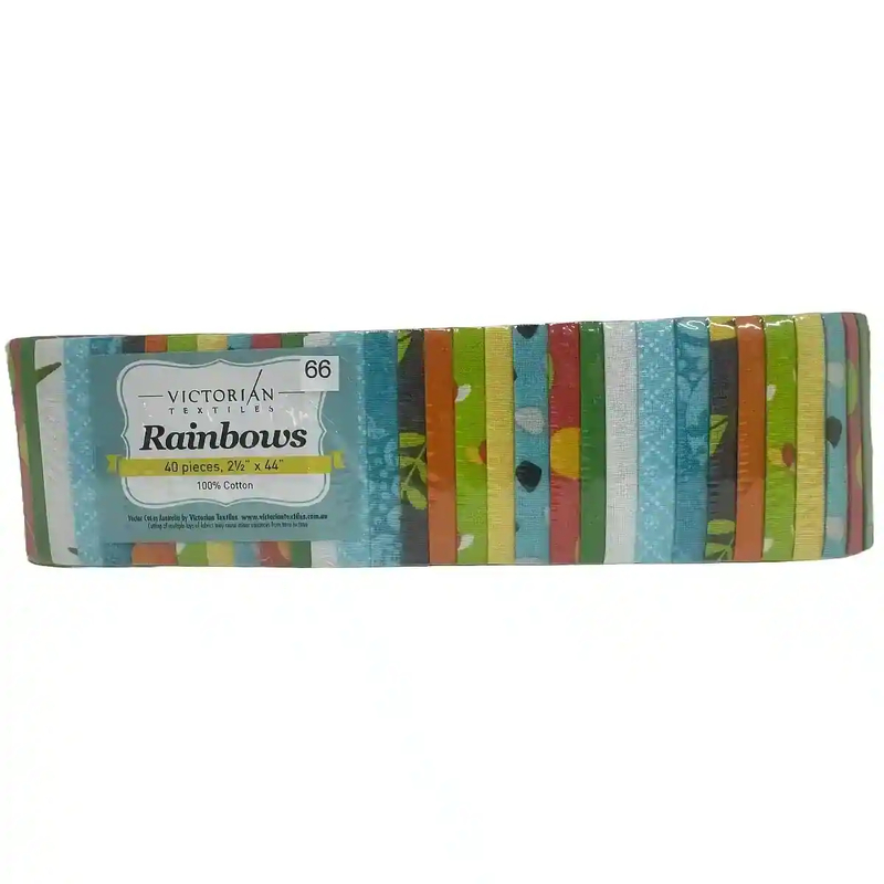 Rainbows 40 x 2 1/2" Strips 44" Long by Victorian Textiles (#66)