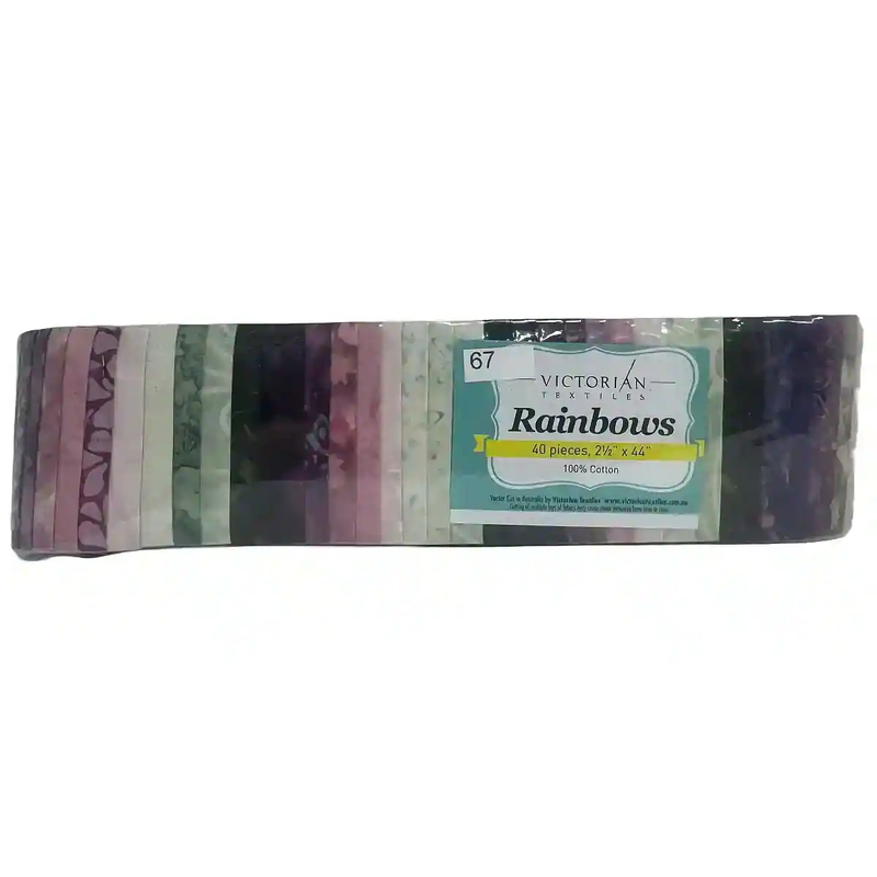 Rainbows 40 x 2 1/2" Strips 44" Long by Victorian Textiles (#67)