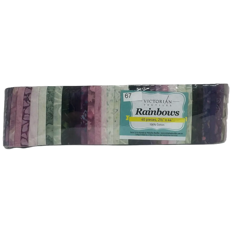Rainbows 40 x 2 1/2" Strips 44" Long by Victorian Textiles (#67)