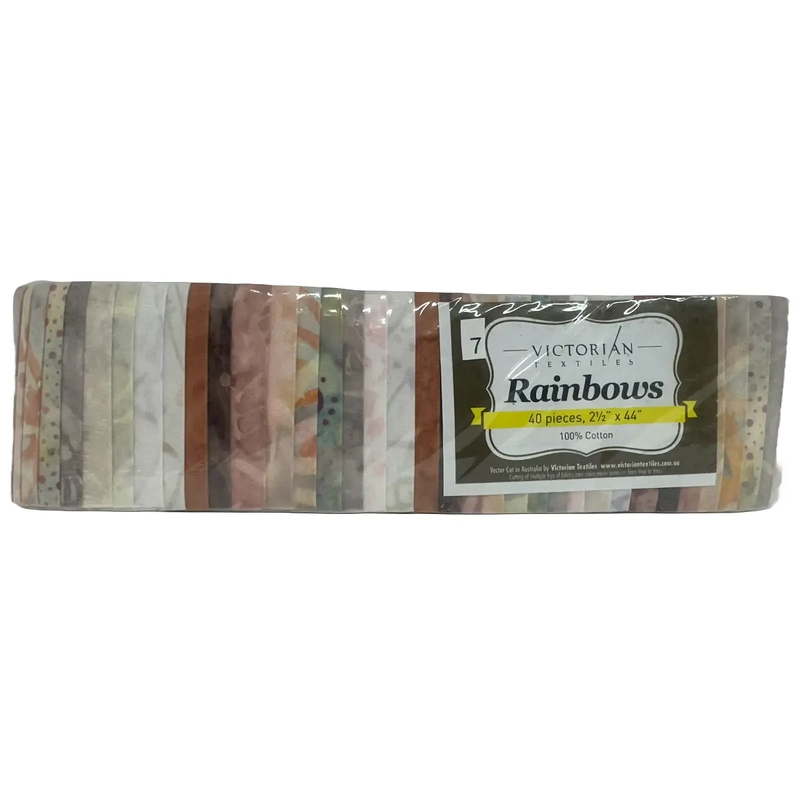 Rainbows 40 x 2 1/2" Strips 44" Long by Victorian Textiles (#7)