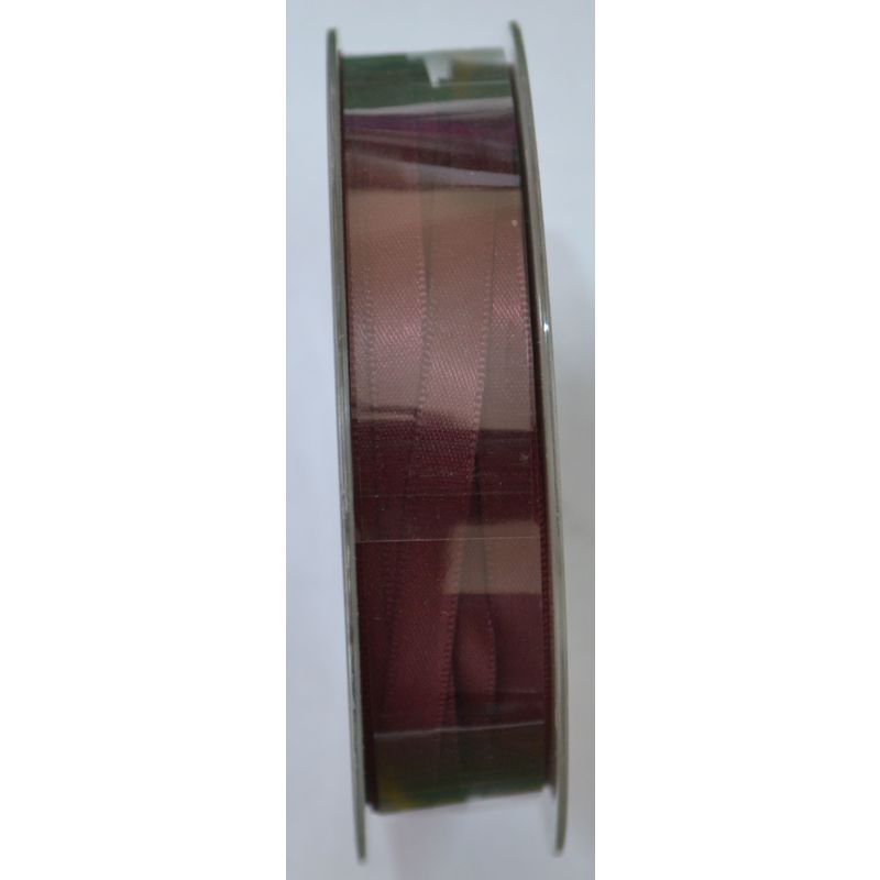 Uni-Ribbon Double Sided Satin Ribbon, 6mm, 24 BURGUNDY, Full 40 Metre Roll