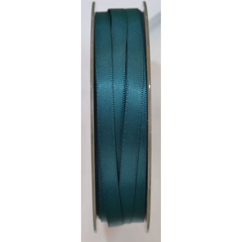 Uni-Ribbon Double Sided Satin Ribbon, 6mm, 56 TEAL, Full 40 Metre Roll