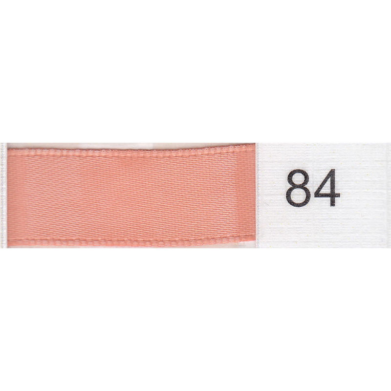 Uni-Ribbon Double Sided Satin Ribbon, 6mm, 84 PEACH, Per Metre