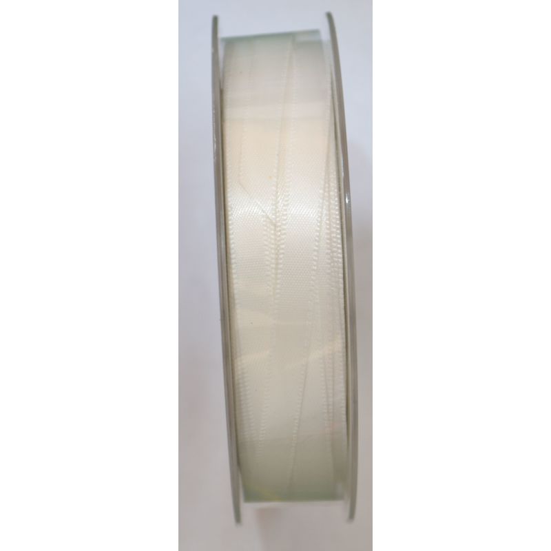 Uni-Ribbon Double Sided Satin Ribbon, 6mm, 90 IVORY, Full 40 Metre Roll