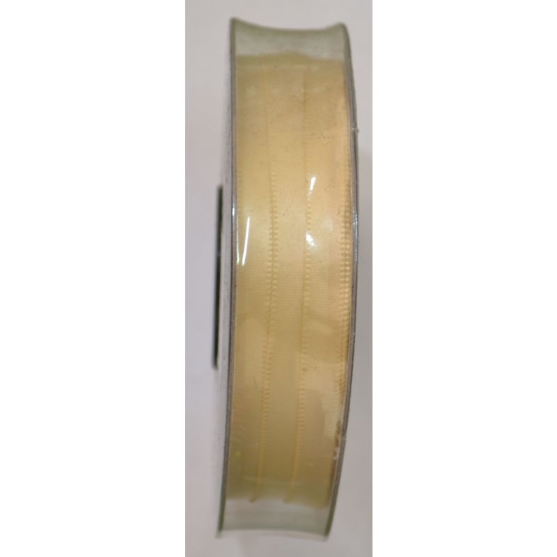 Uni-Ribbon Double Sided Satin Ribbon, 6mm, 93 BUTTERMILK, Per Metre