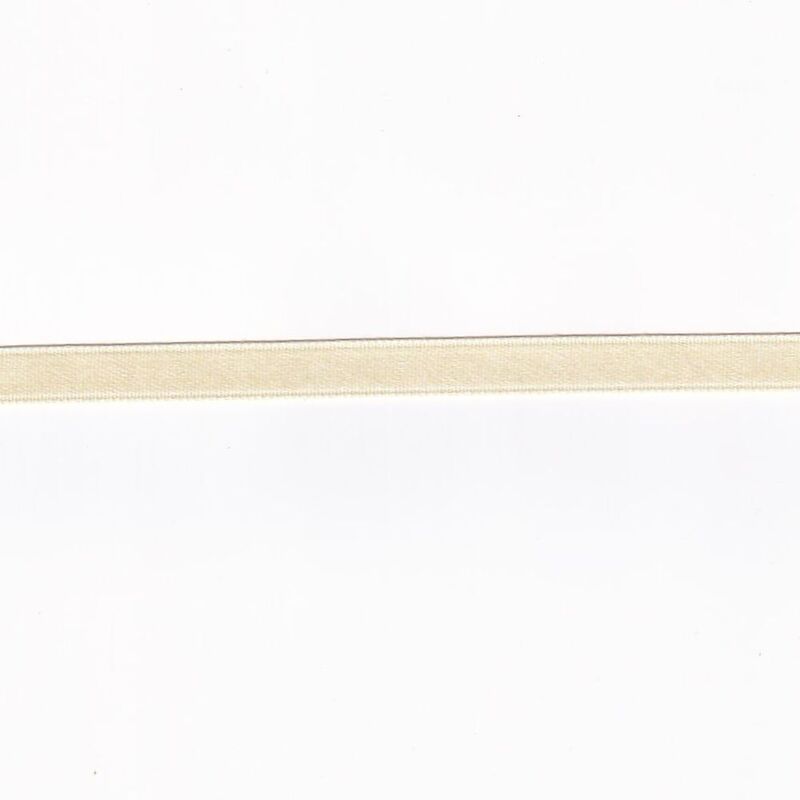 CREAM 6mm x 4m Polyester Double Sided Satin Ribbon by Krafty Savers