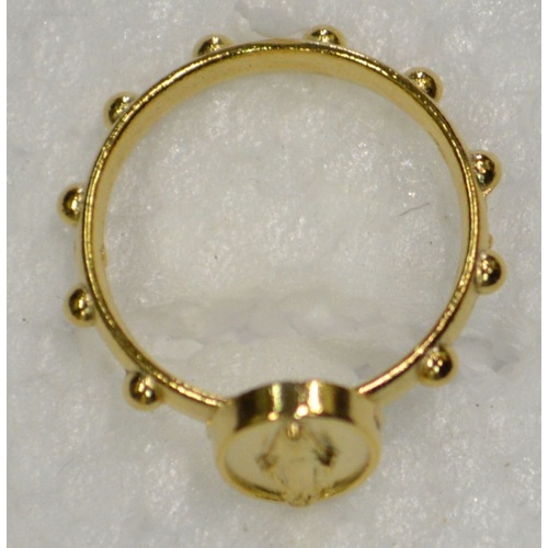 Miraculous Rosary Ring 19mm Gold Tone Metal
