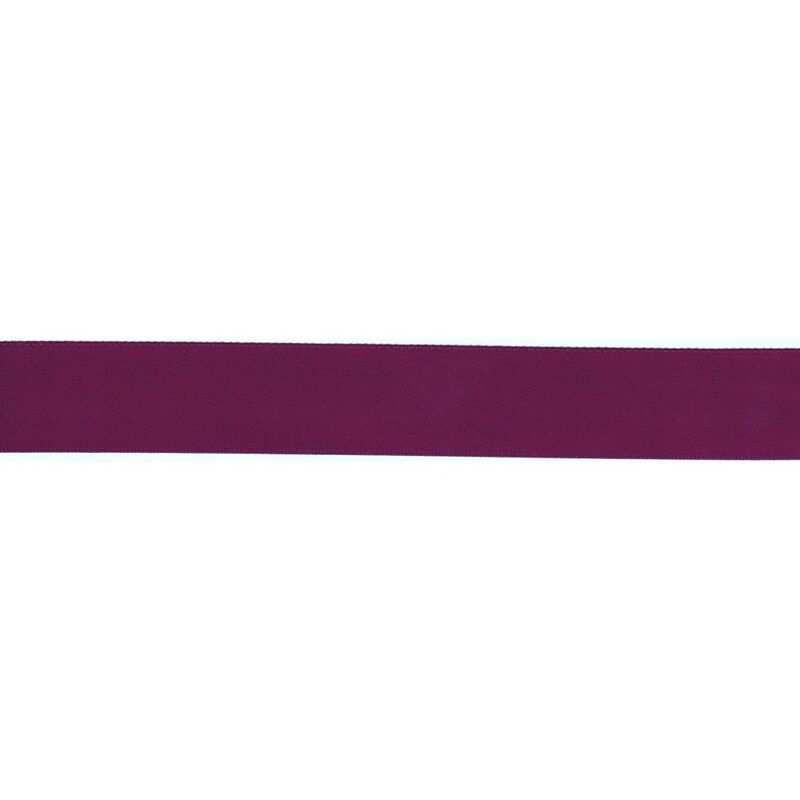 WINE 25mm Double Sided Satin Ribbon, Sold by the Metre