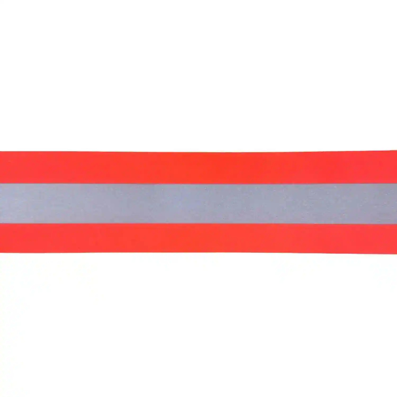 Orange-Silver-Orange 50mm Reflective Tape (FR119) sold per metre