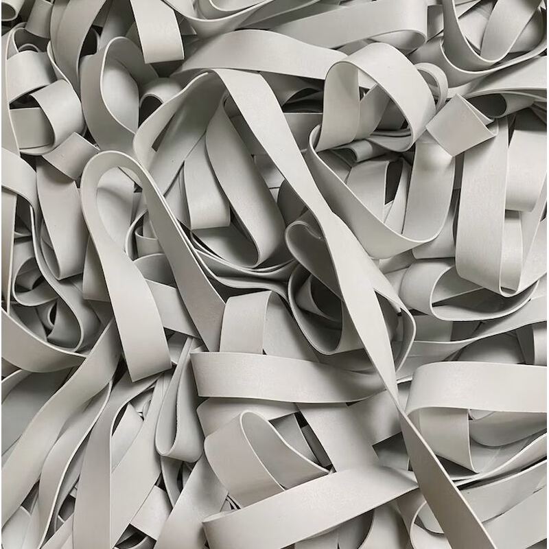 8mm Rubber Swimwear Elastic, Off-White, 5m Length Pre-Cut