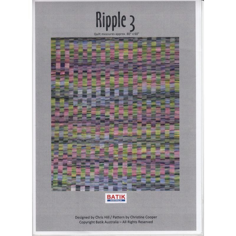 Batik Australia Quilt Pattern, RIPPLE 3, (Pattern / instructions only, no fabric)