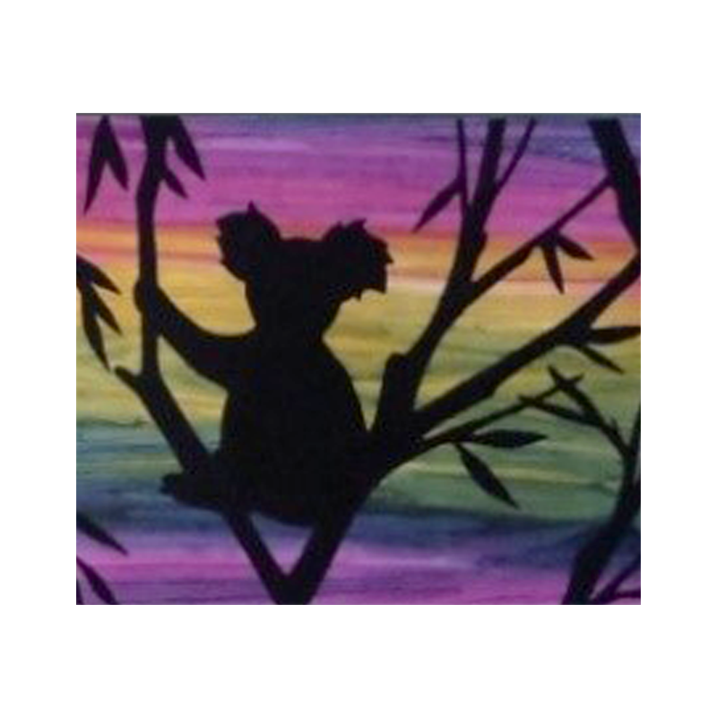 Batik Australian Silhouette Panels, Raw Edge Applique Kit - KOALA PANEL