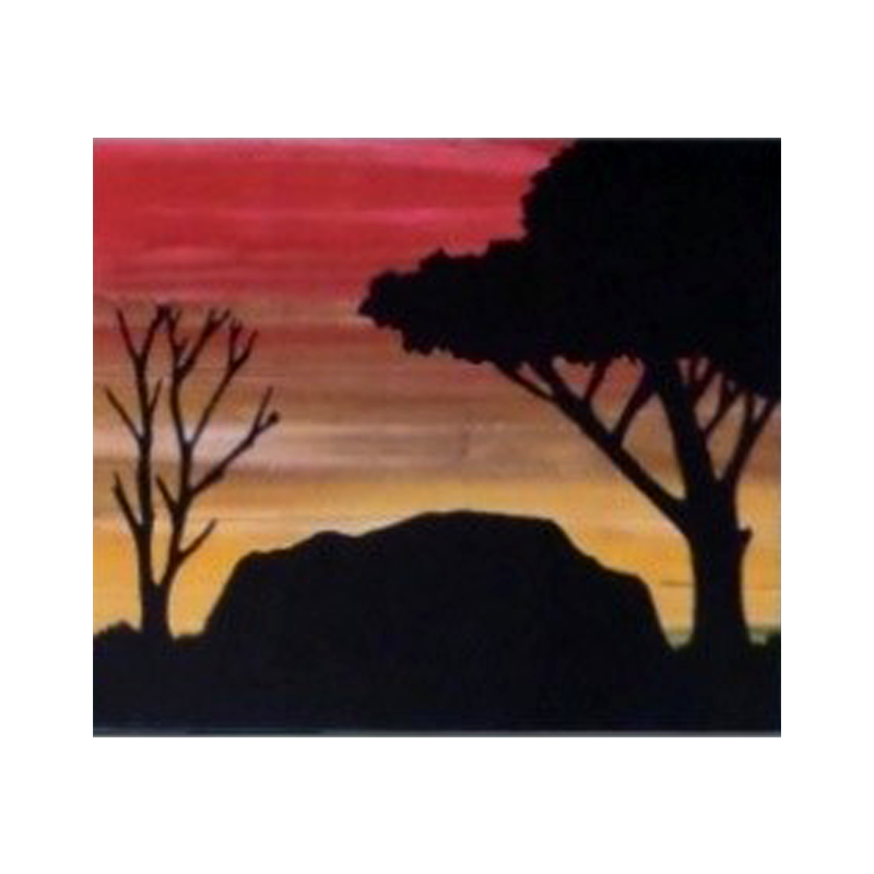 Batik Australian Silhouette Panels, Raw Edge Applique Kit - ULURU PANEL