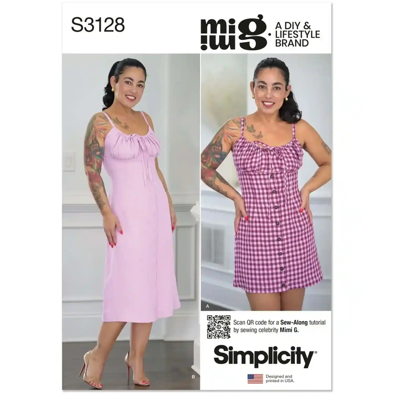 Misses’ Dress in Two Lengths by Mimi G Style Simplicity Sewing Pattern 3128Y5