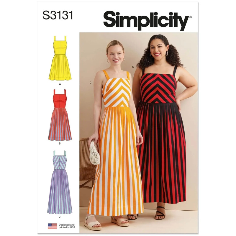 Misses’ & Women’s Dress in Three Lengths Simplicity Sewing Pattern 3131AA