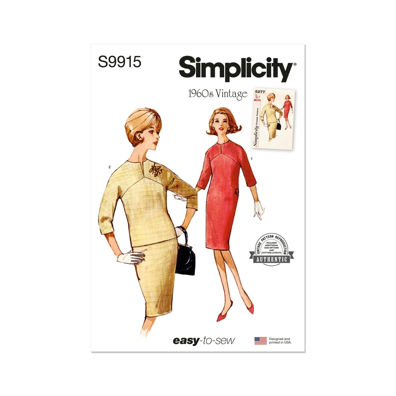 Misses’ Dresses, Sizes 8-10-12-14-16 Simplicity Sewing Pattern 9915K5