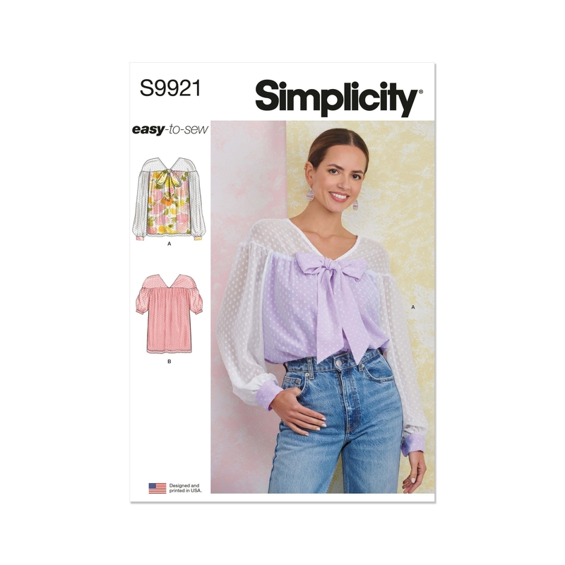 Misses’ Top w Sleeve Variations, Sizes 18-26 Simplicity Sewing Pattern 9921Y5