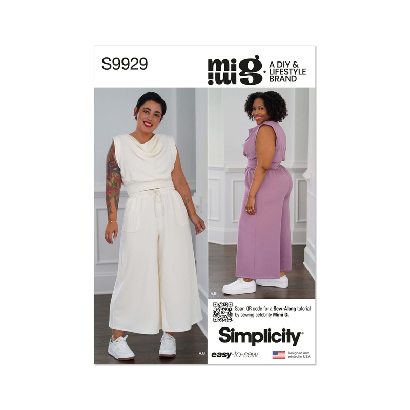 Misses & Women’s Lounge Set Mimi G Style, Sizes XS-XL Simplicity Sewing Pattern 9929AA