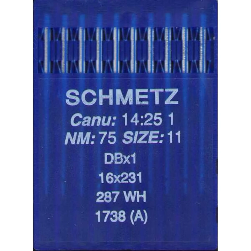 Schmetz Industrial Needles pack of 10 Size 75/11, 16X231 DBX1 287WH 1738(A)