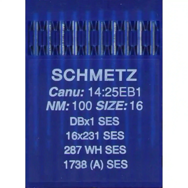 Schmetz Industrial Needles pack of 10 Size 100/16, DBX1 SES, 287WH SES, 1738A SES